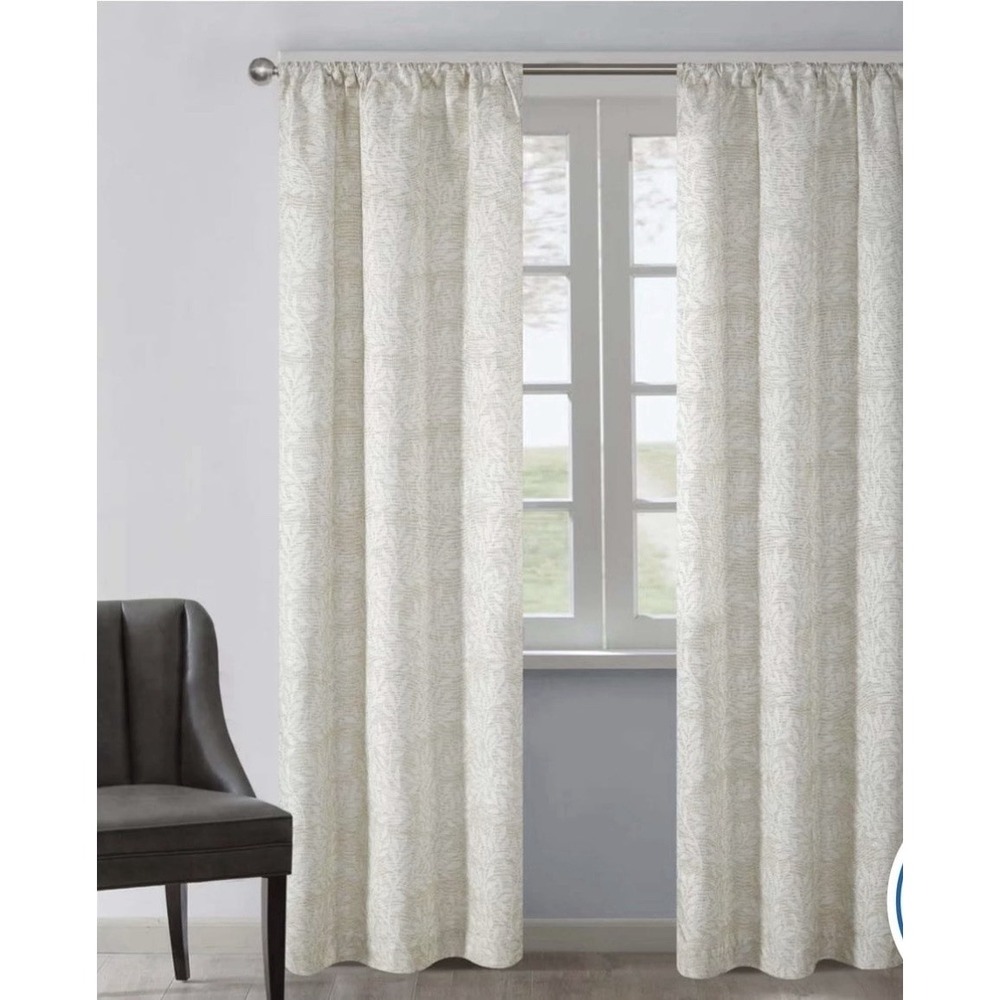 Mainstay Ivory Blackout Curtains 37x84 Set of 4 Pocket Room Darkening Panels